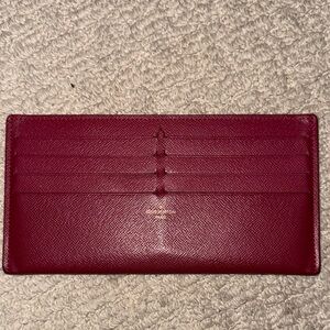 ❤️❤️Elegant Burgundy Leather Card Holder❤️🤌🏽